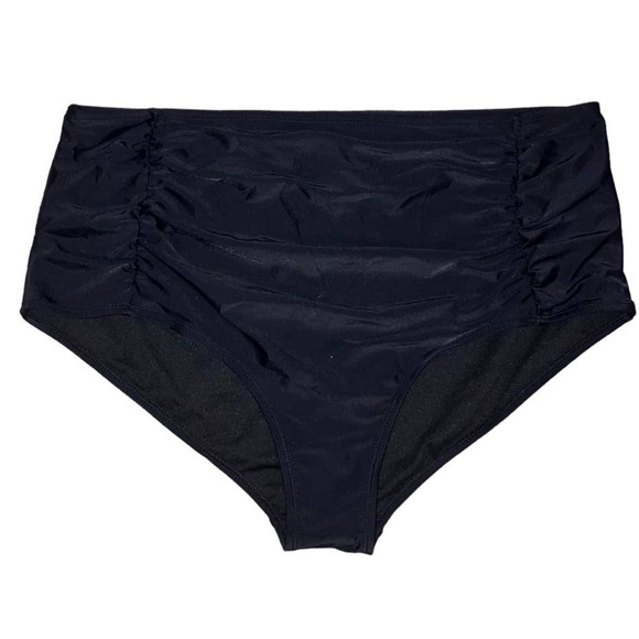 New Meet Curve High Waist Black Bikini Bottoms Size 4X (Bottoms Only) - Picture 2 of 4
